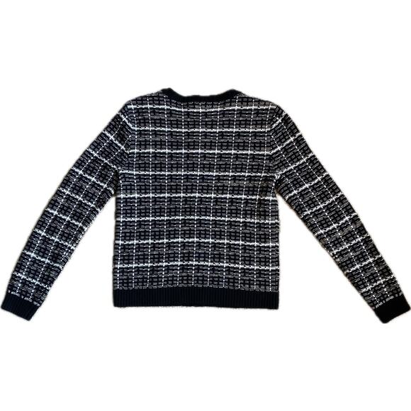 J. CREW Tweed Knit Lady Cardigan Sweater SZ XS Plaid Gold Buttons Career Preppy‎ - Picture 7 of 11